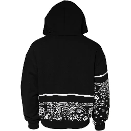 Black Bandana Hooded Men Sweatshirt Sweater