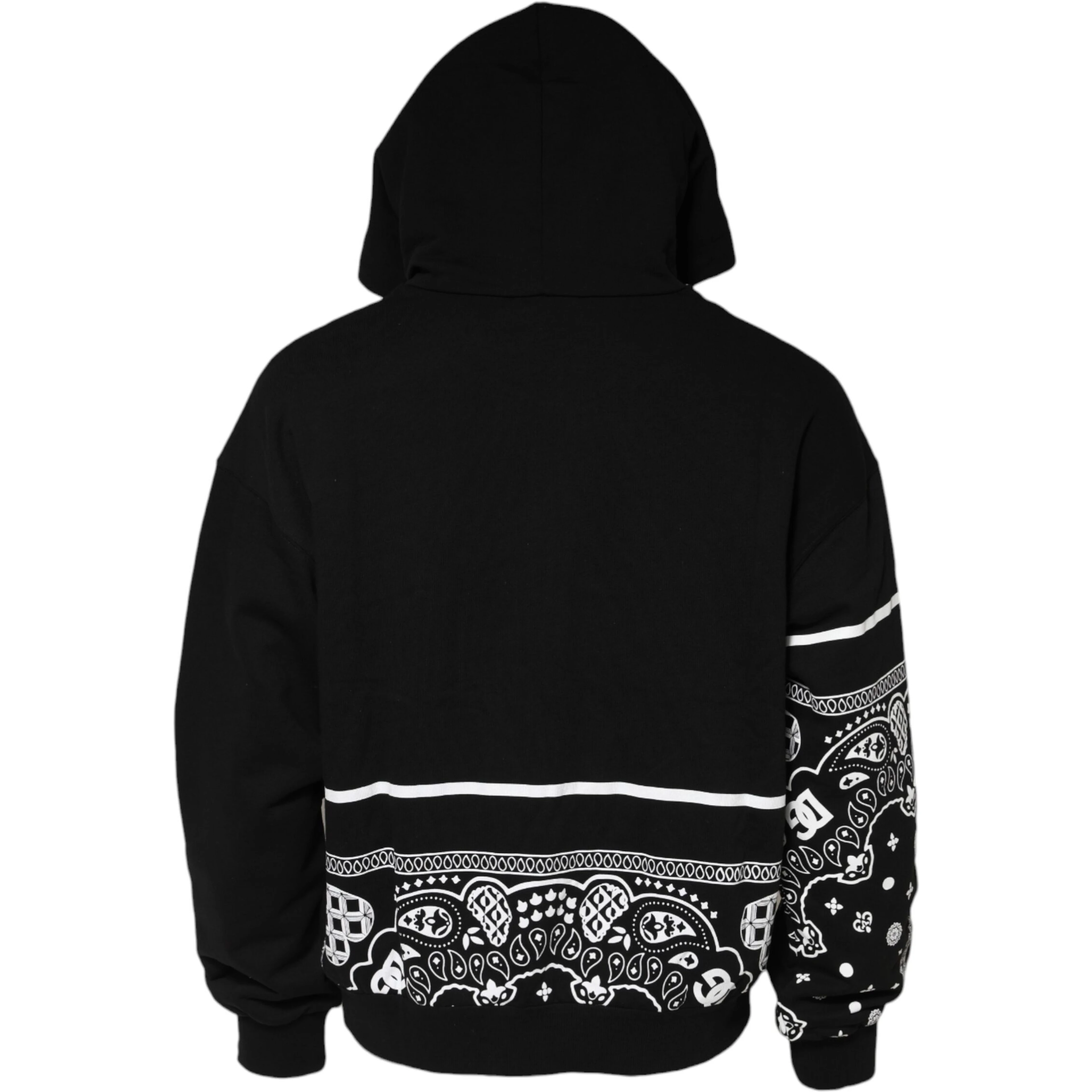 Black Bandana Hooded Men Sweatshirt Sweater