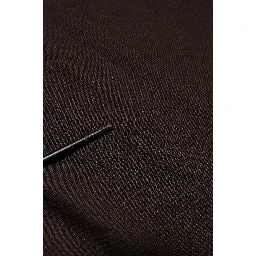 Brown Silk Crew Neck Short Sleeves T-shirt