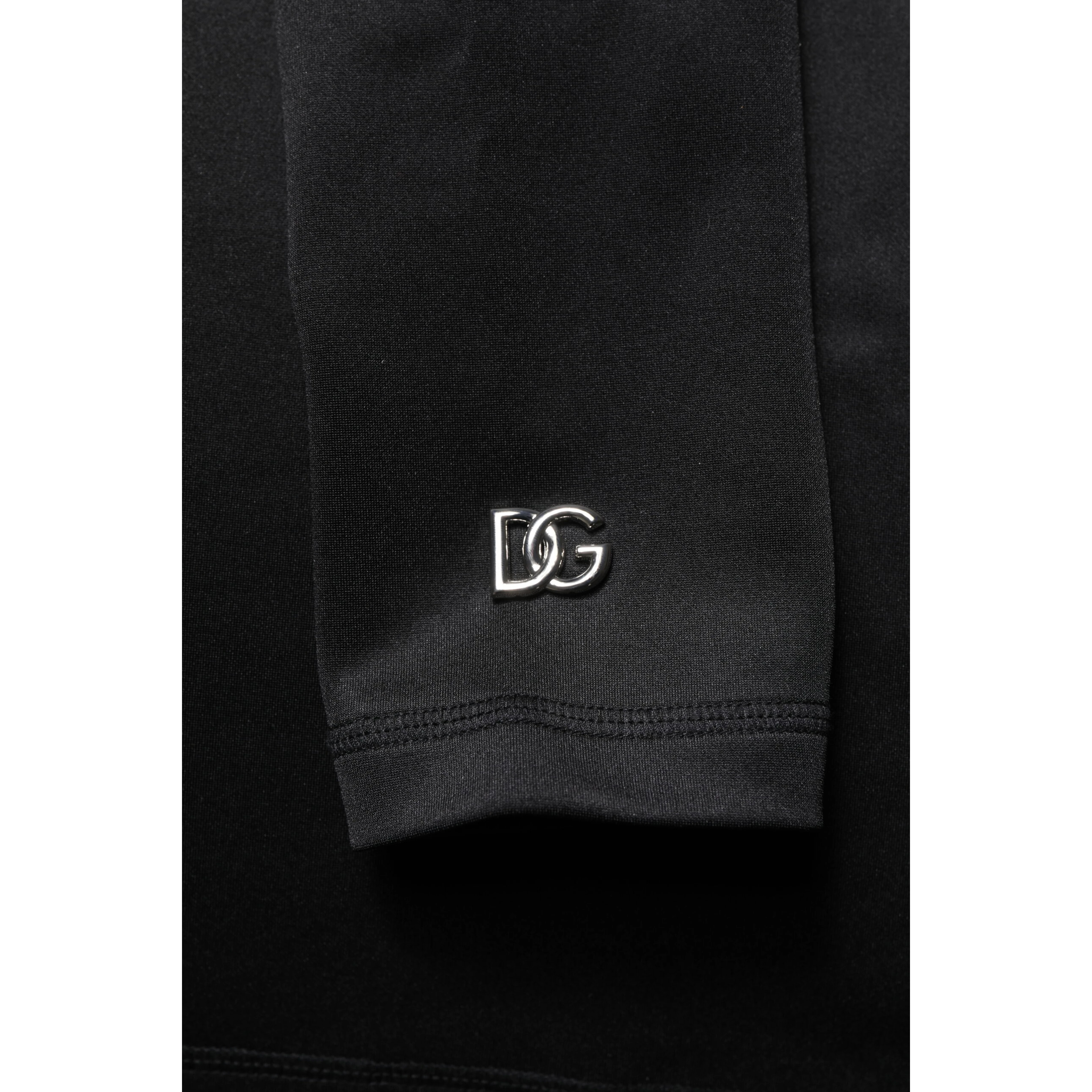 Black Polyester Turtleneck Pullover Sweater