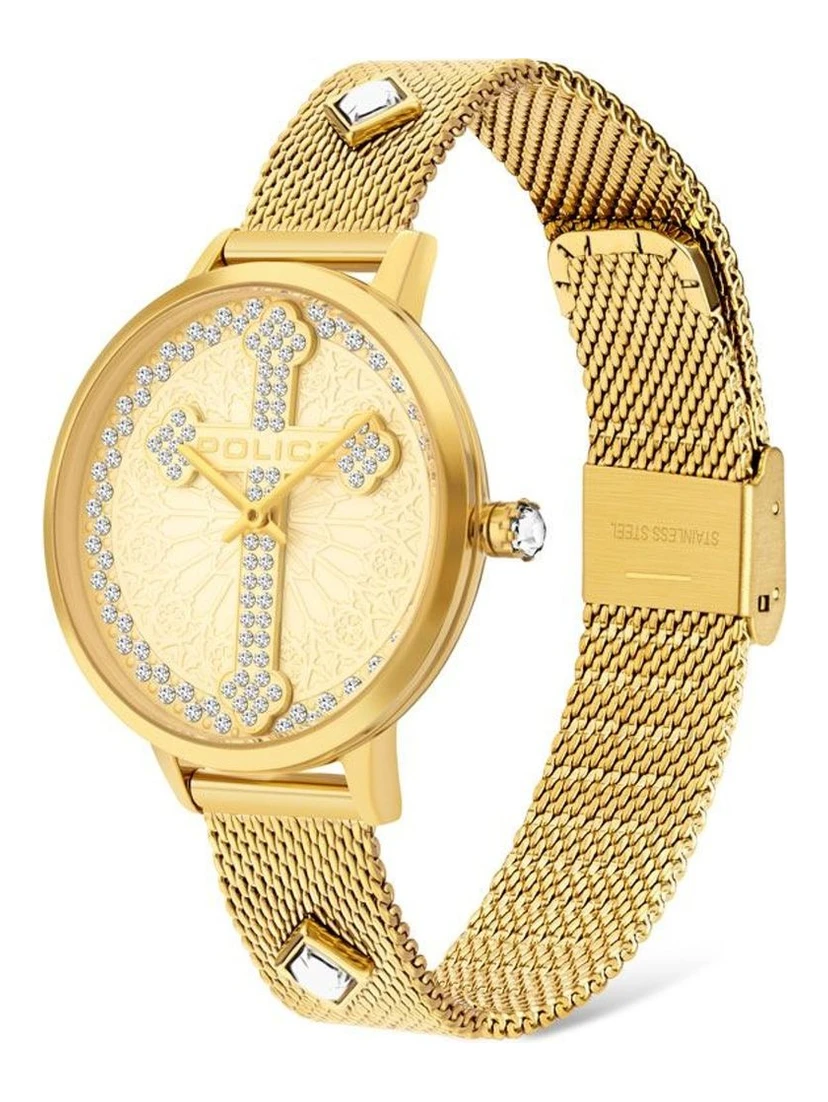 Gold Stainless Steel Dress Watch