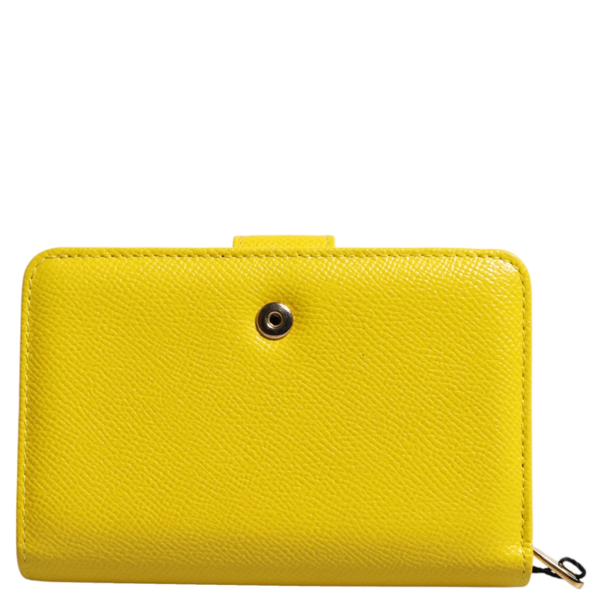 Yellow Leather Bifold Continental Clutch Wallet