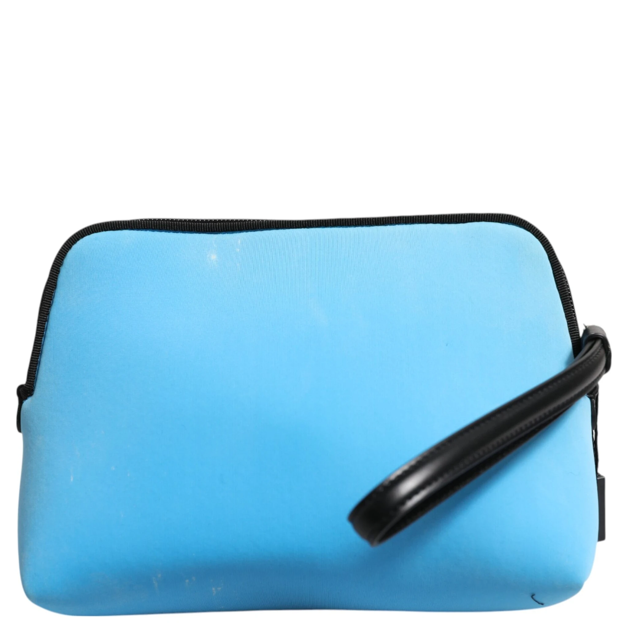 Blue Nylon DG Logo Print Clutch Zip Pouch Bag