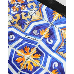 Multicolor Maiolica Print Tote Shoulder Strap Bag