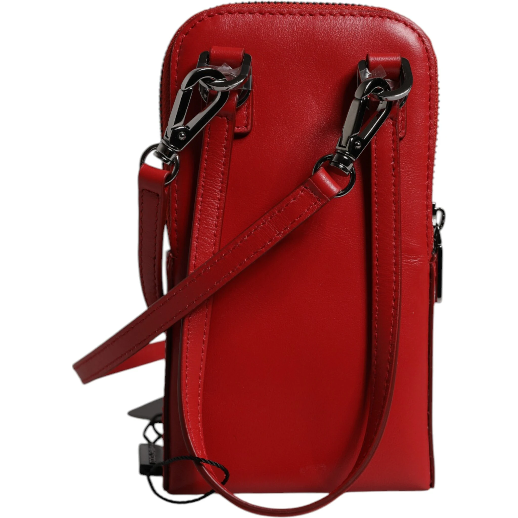 Red Leather Purse Phone Sling Crossbody Neck Strap Bag