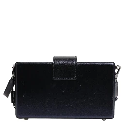 Blue DG BOX Lambskin Leather Crossbody Strap Bag