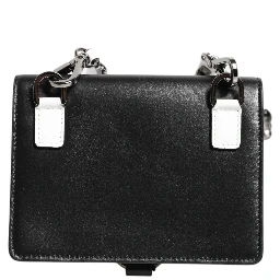 Black Leather Crystal Embellished Card Holder Wallet