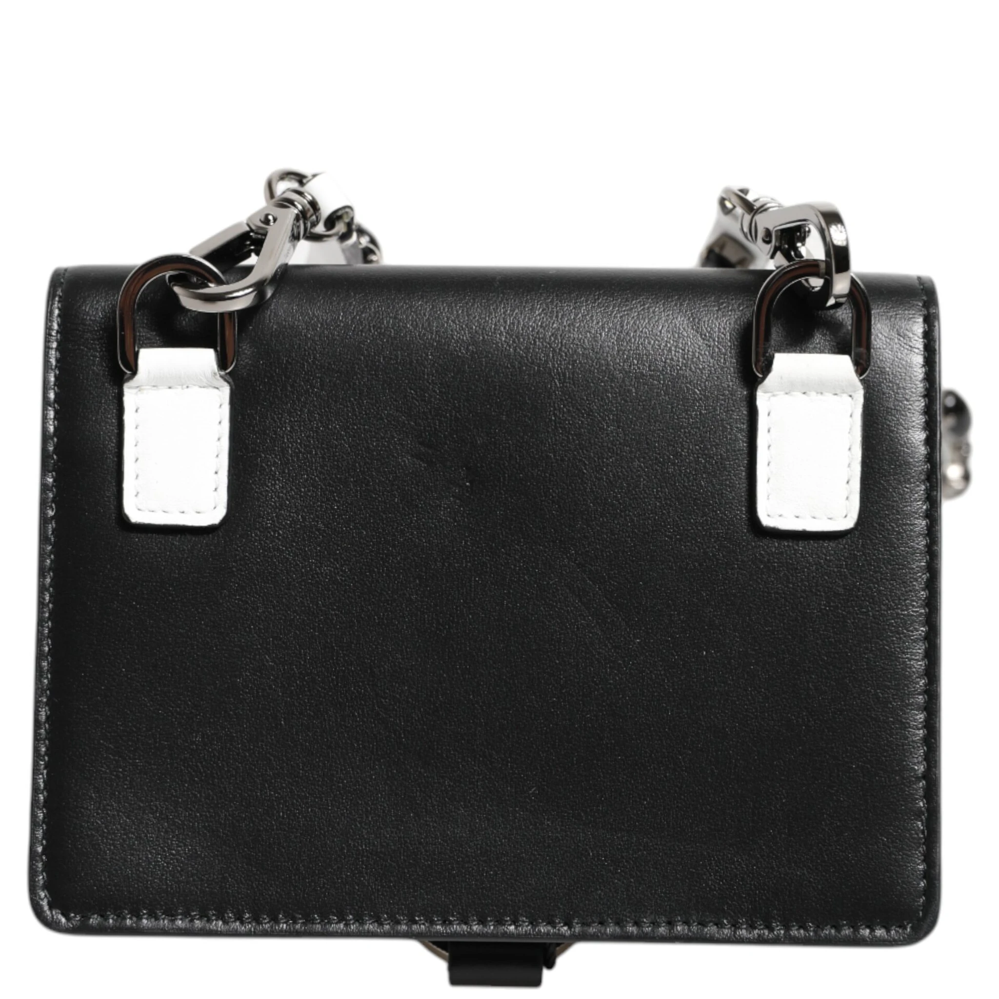 Black Leather Crystal Embellished Card Holder Wallet