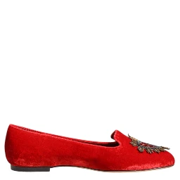 Red Velvet DG Heart Loafers Flat Shoes