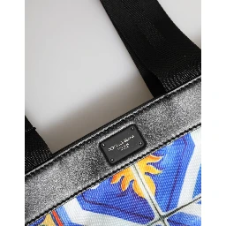 Multicolor Maiolica Print Tote Shoulder Strap Bag