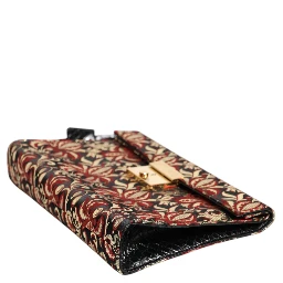 Multicolor Jacquard Floral Document Briefcase Bag
