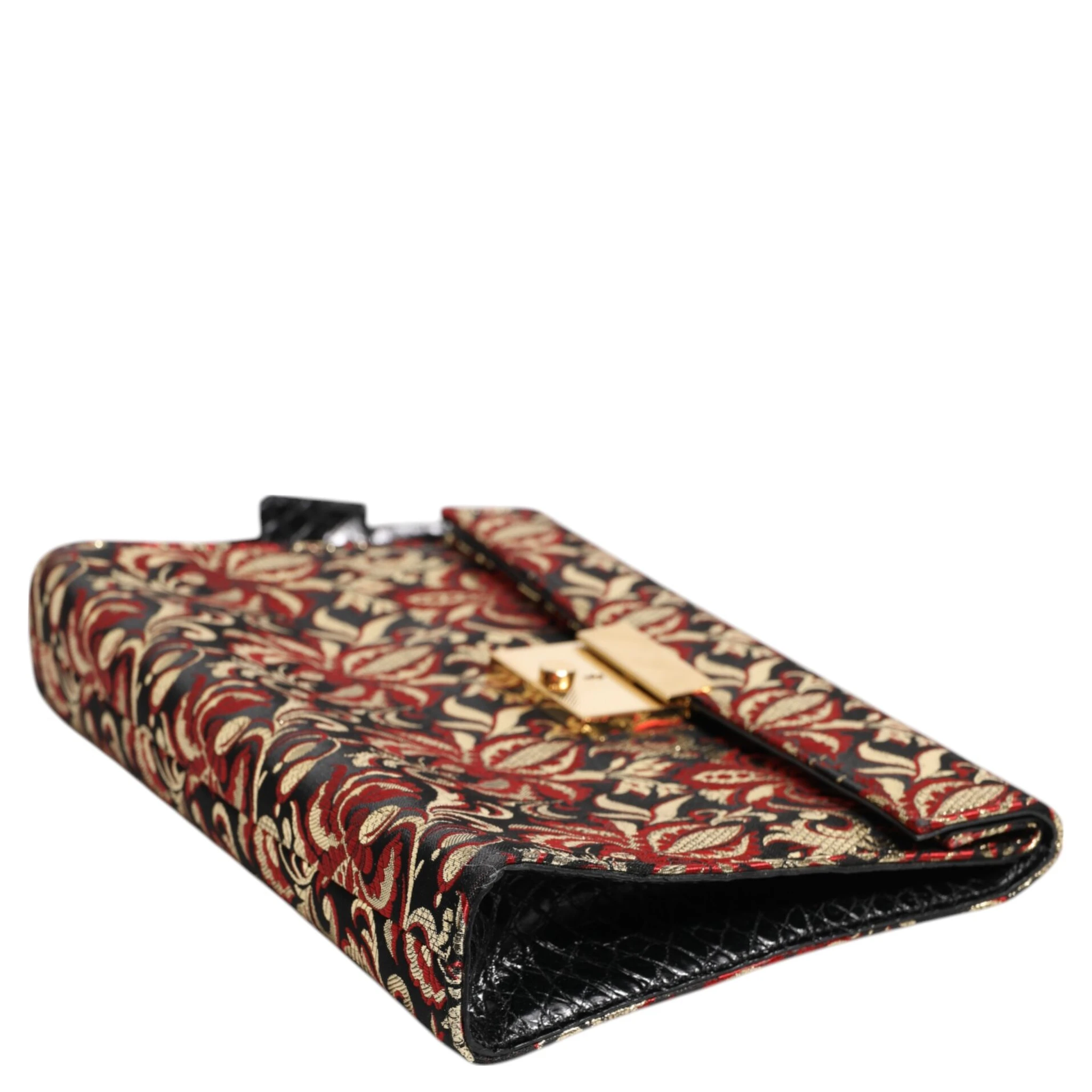 Multicolor Jacquard Floral Document Briefcase Bag