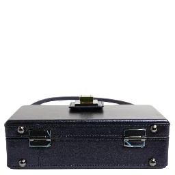 Blue DG BOX Lambskin Leather Crossbody Strap Bag