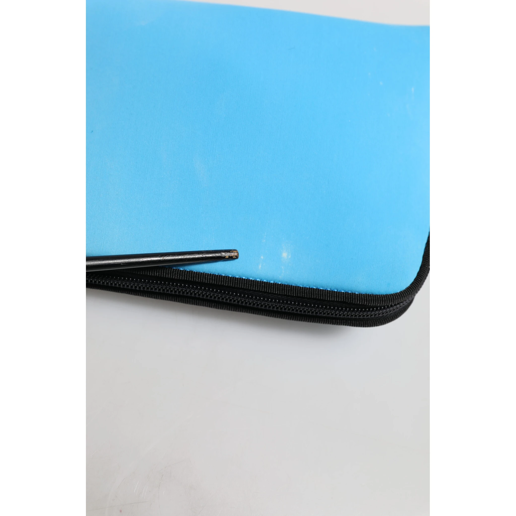 Blue Nylon DG Logo Print Clutch Zip Pouch Bag
