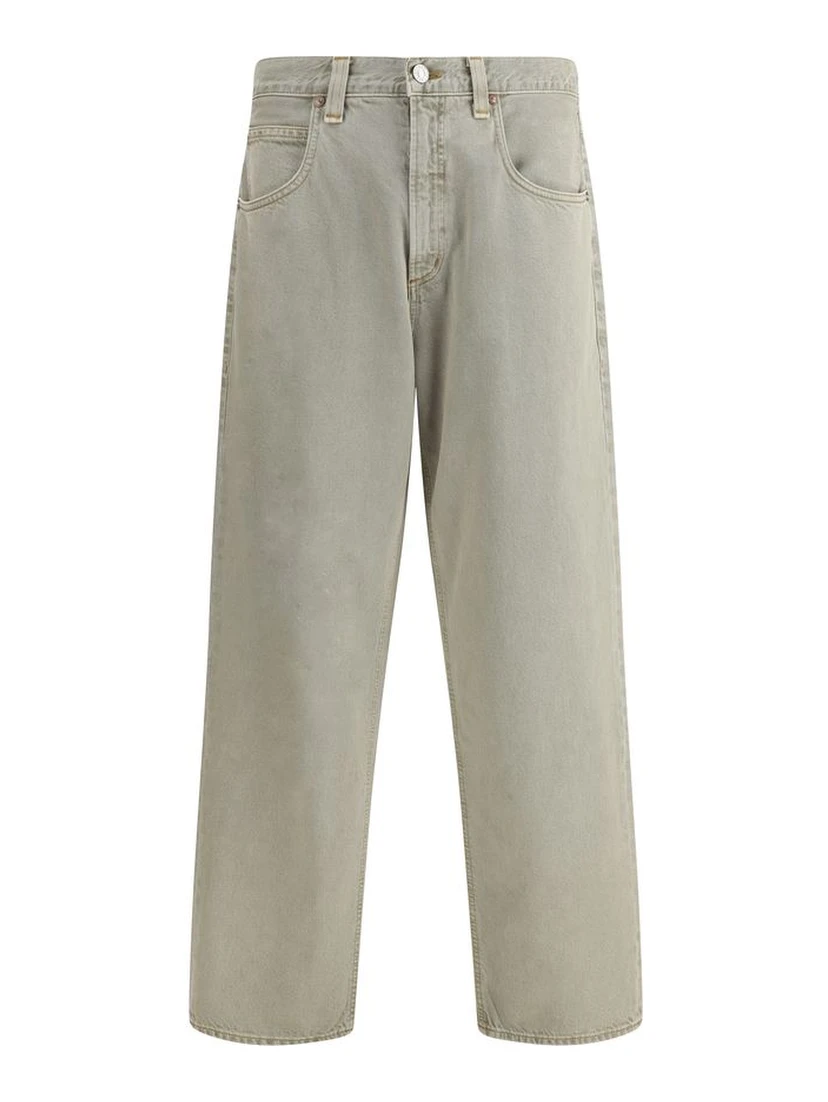 Gray Cotton Jeans Denim