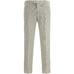 Gray Cotton Casual Pants