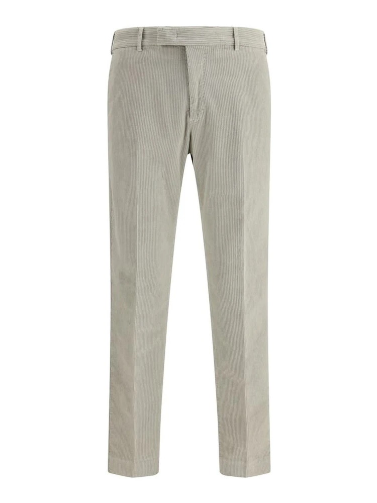 Gray Cotton Casual Pants