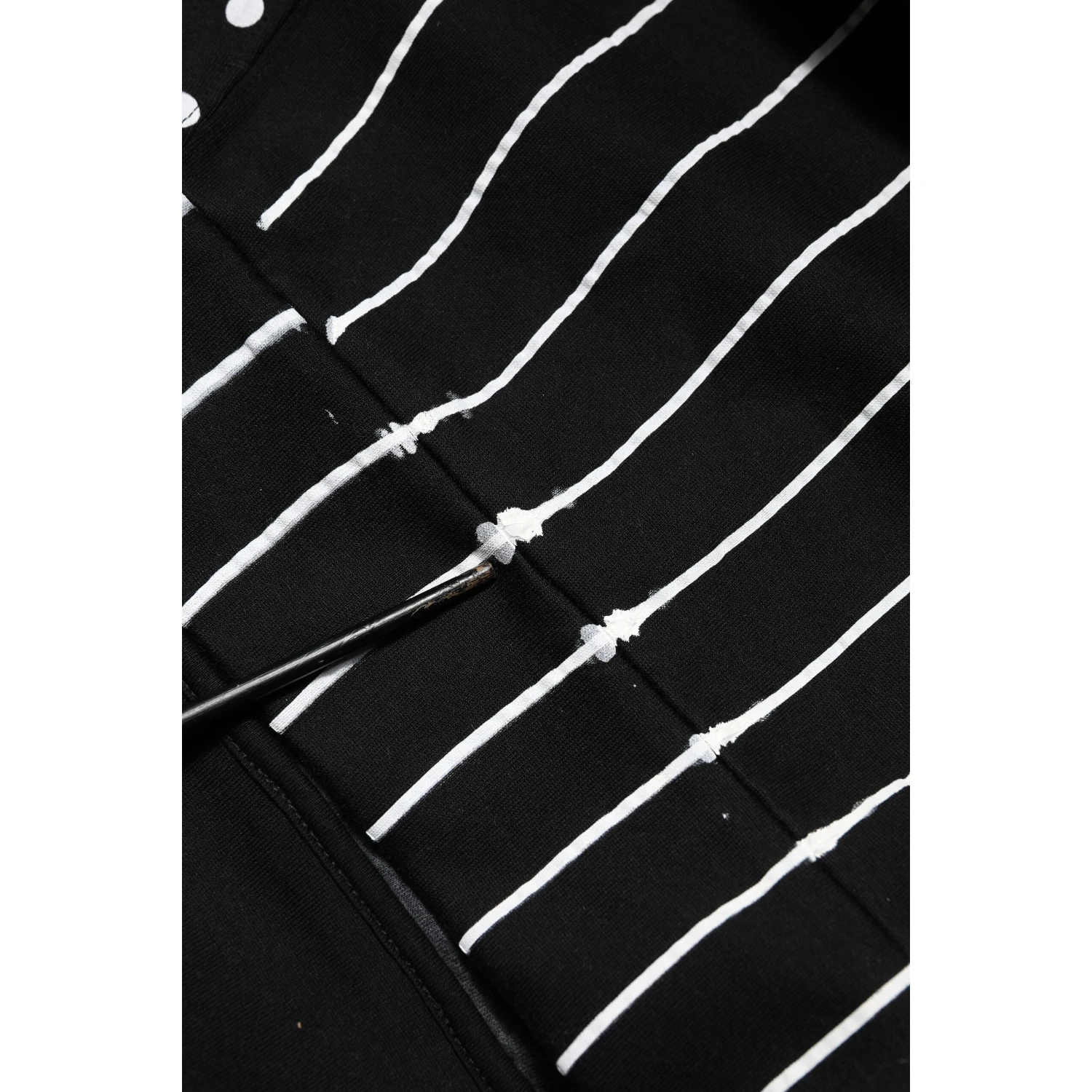 Black Stripes Hooded Men Sweatshirt Sweater