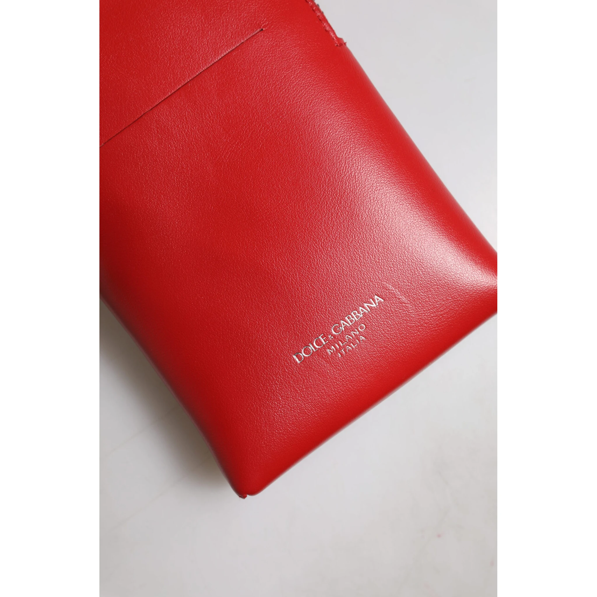 Red Leather Purse Phone Sling Crossbody Neck Strap Bag