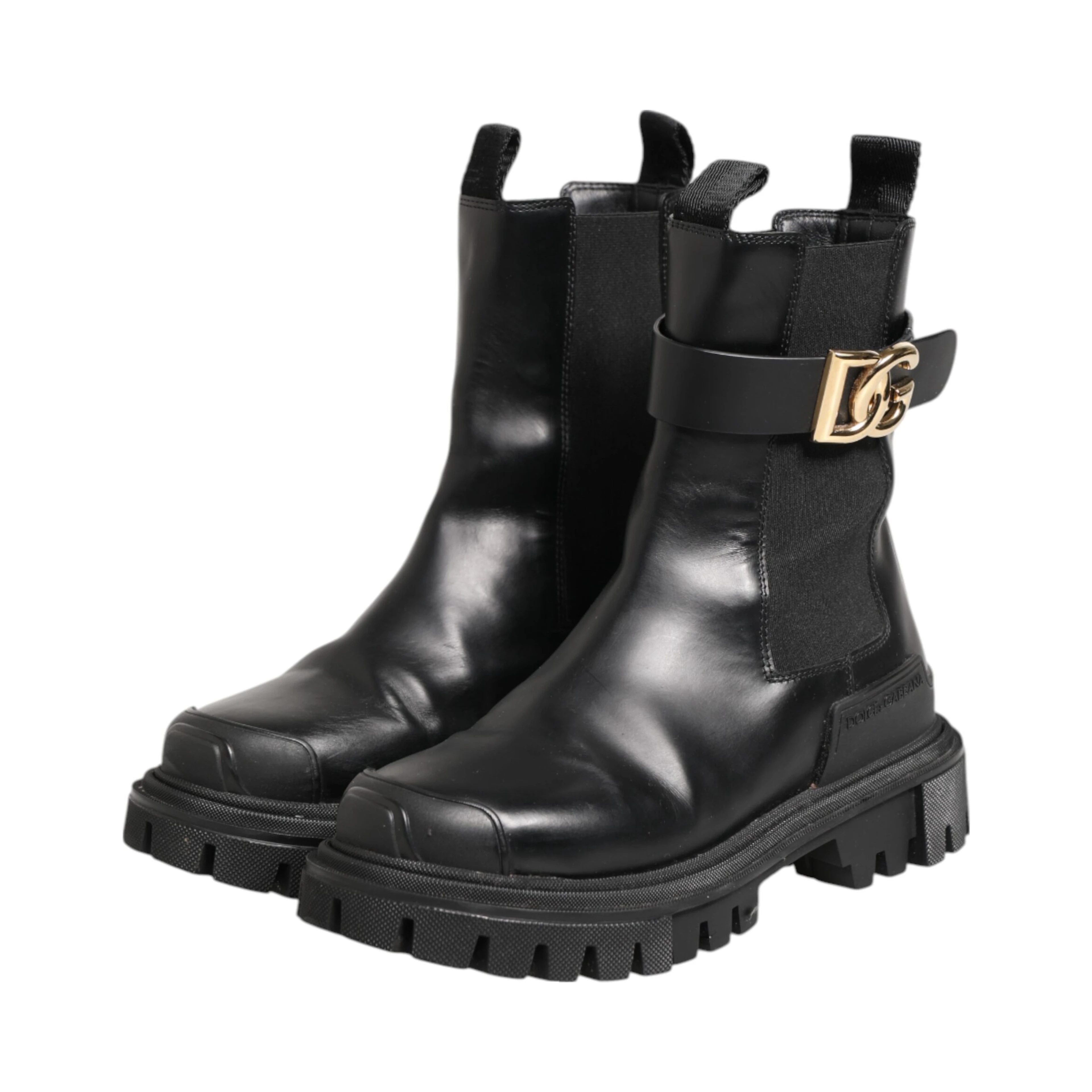Black Gold DG Logo Trekking Calf Boots Shoes