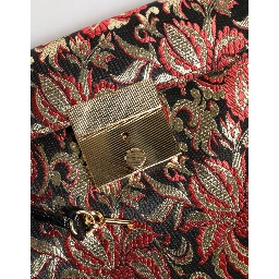 Multicolor Jacquard Floral Document Briefcase Bag