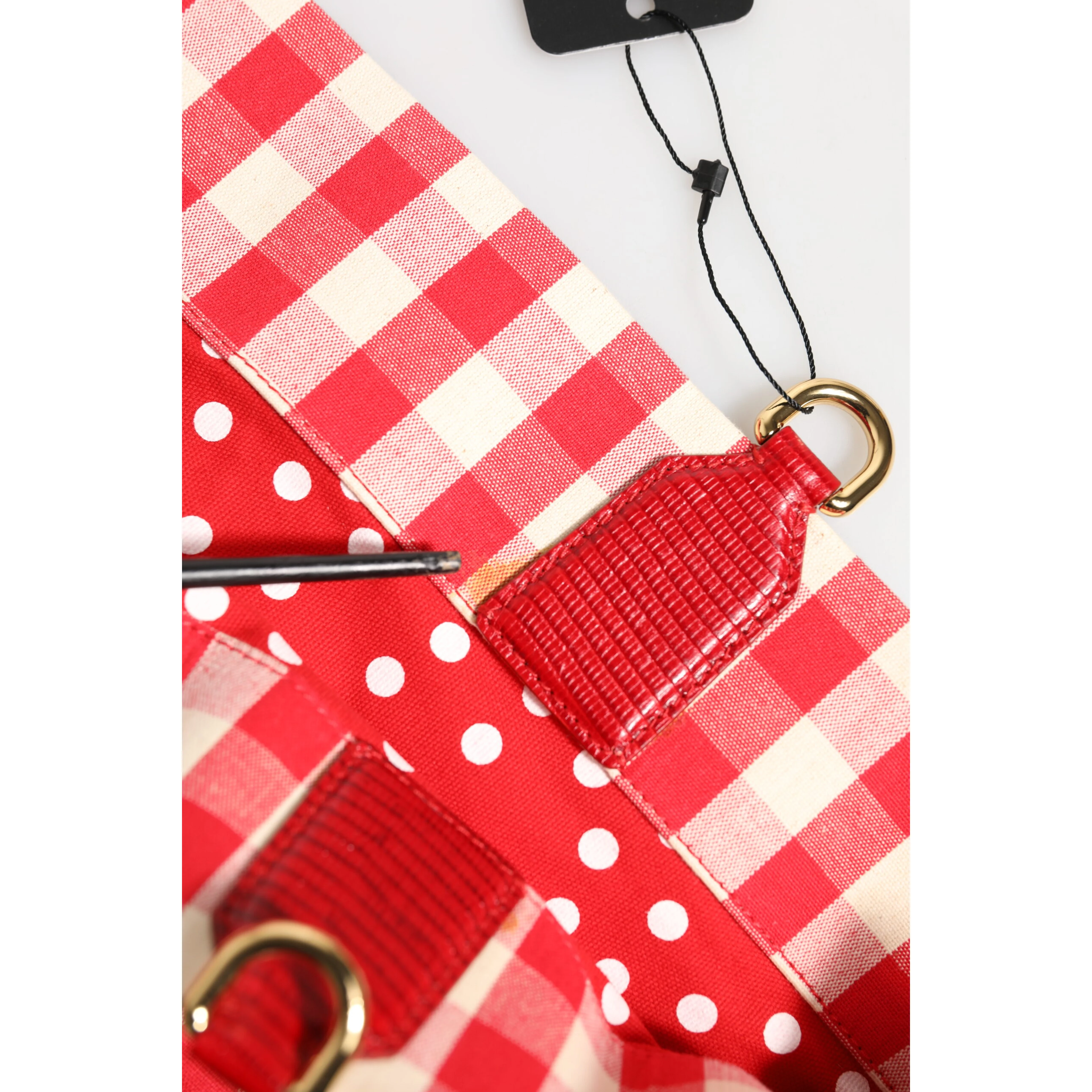 Red I Love Pizza Rhinestone Embellished Tote Bag
