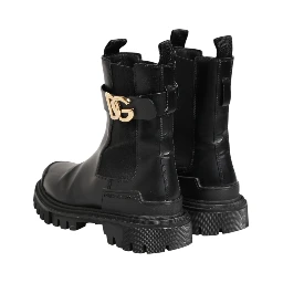 Black Gold DG Logo Trekking Calf Boots Shoes