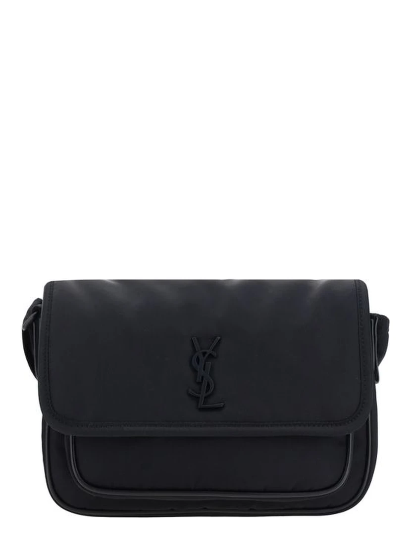 حقيبة كتف سوداء من البولياميد