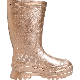 Rose Gold Rubber Pull On Rain Boots  Shoes