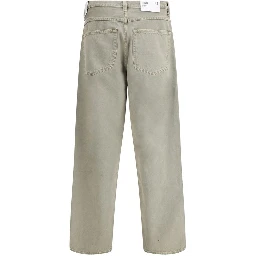 Gray Cotton Jeans Denim