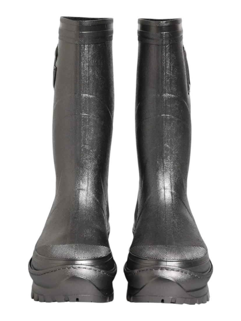 Black Argento Pull On Rain Boots Shoes