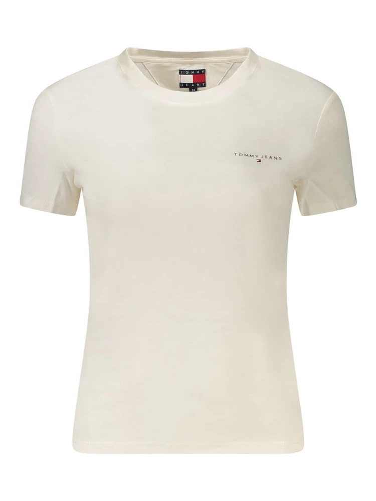 White Cotton Women T-Shirt