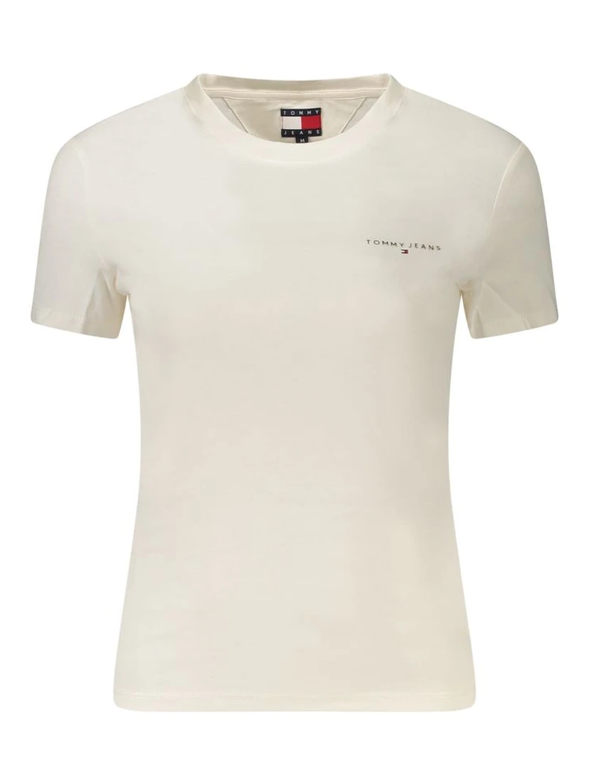 White Cotton Women T-Shirt