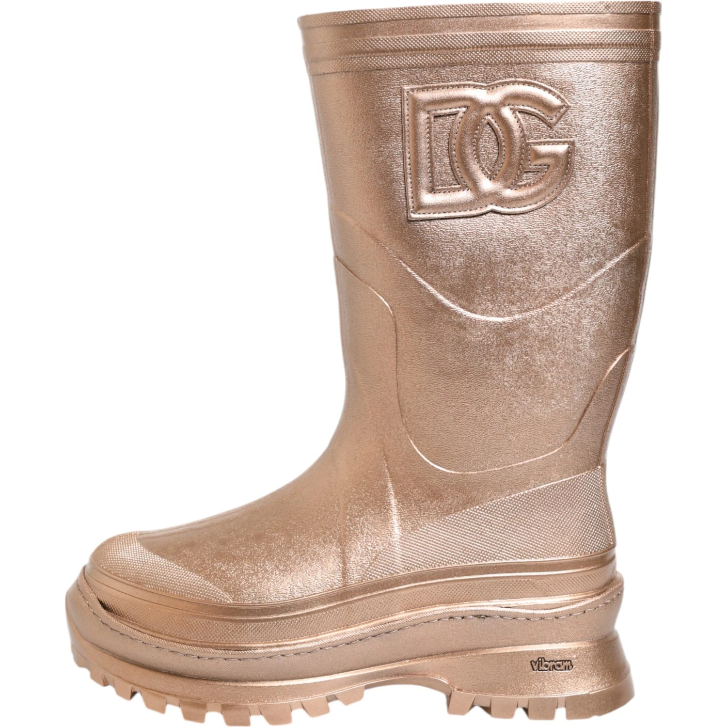 Rose Gold Rubber Pull On Rain Boots  Shoes