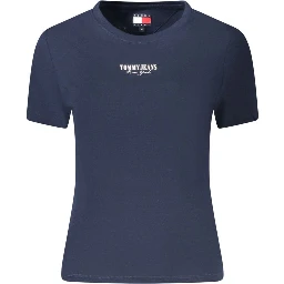 Blue Cotton Women T-Shirt