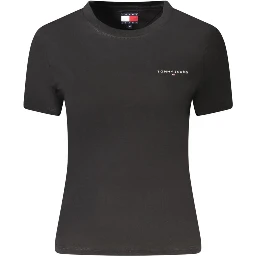 Black Cotton Women T-Shirt