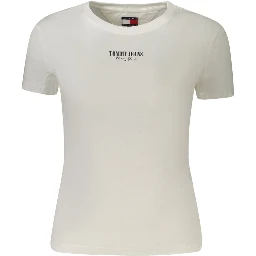 White Cotton Women T-Shirt