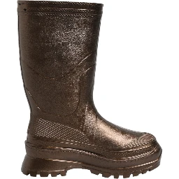Metallic Bronze Pull On Rain Boots Shoes