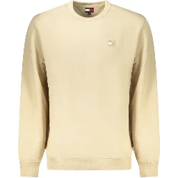 Beige Cotton Men Sweater