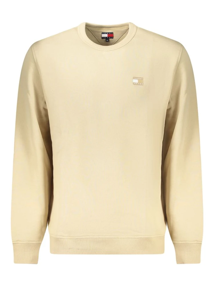 Beige Cotton Men Sweater