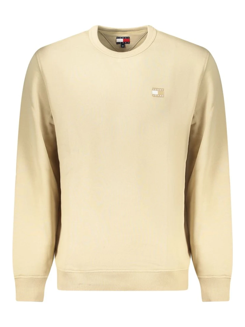 Beige Cotton Men Sweater
