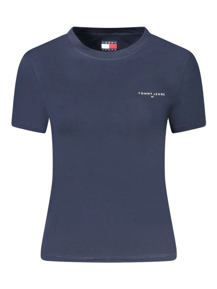 Blue Cotton Women T-Shirt