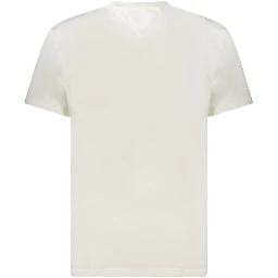 White Cotton Men T-Shirt