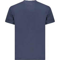Blue Cotton Men T-Shirt