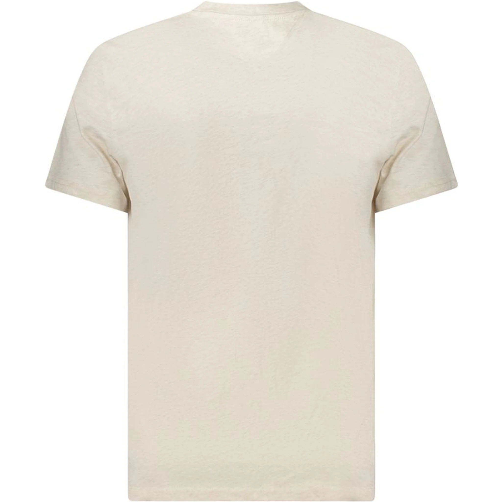 Beige Cotton Men T-Shirt