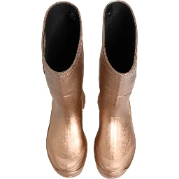 Rose Gold Rubber Pull On Rain Boots  Shoes