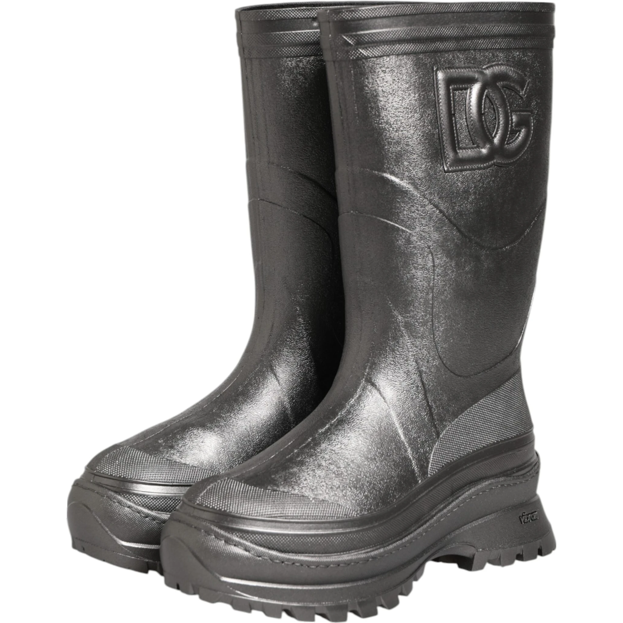 Black Argento Pull On Rain Boots Shoes