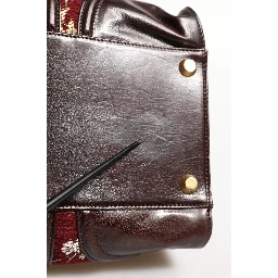 Multicolor Leather Jacquard Velvet Travel Duffle Bag