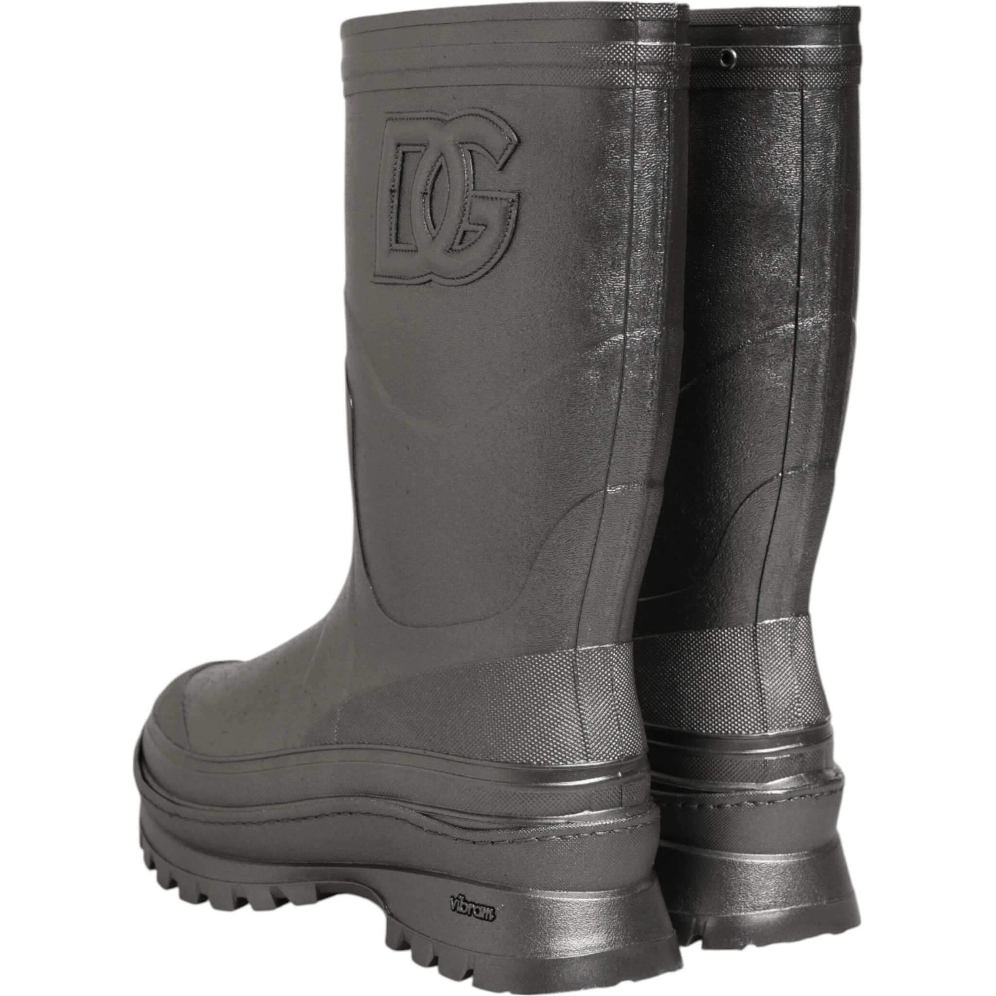 Black Argento Pull On Rain Boots Shoes