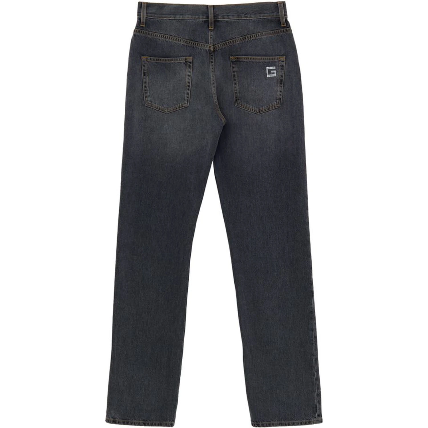 Gray Cotton Relaxed Fit Jeans